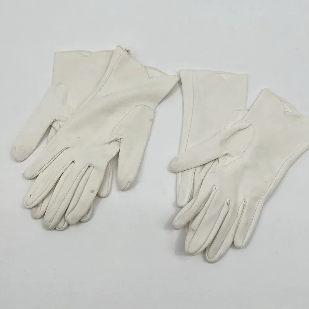 VTG Lot Of 2 Embroidered Dress Gloves Classy Retro Cosplay Costume Old Money